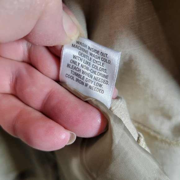 Roz & Ali tan cropped 3/4 sleeve open front blazer Size 1X - Picture 9 of 10